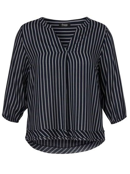 FRAPP Bluse V-Ausschnitt 3/4 Arm Druck 48
