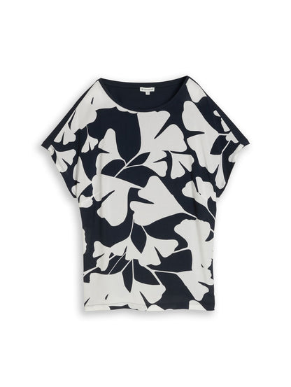 TOM TAILOR Plus Size - T-Shirt im Material-Mix 46