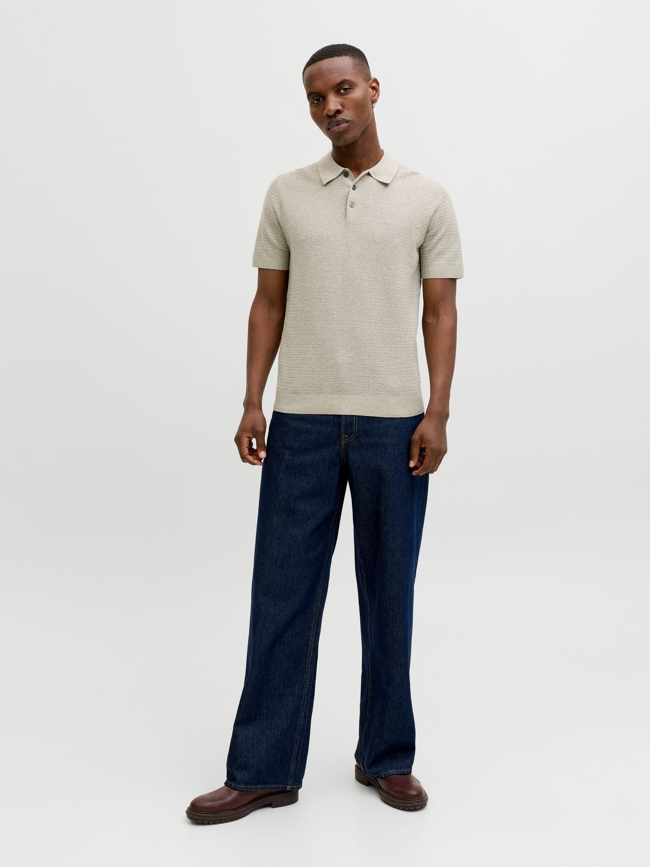 JACK & JONES JPRBLURILEY KNIT POLO SS SN