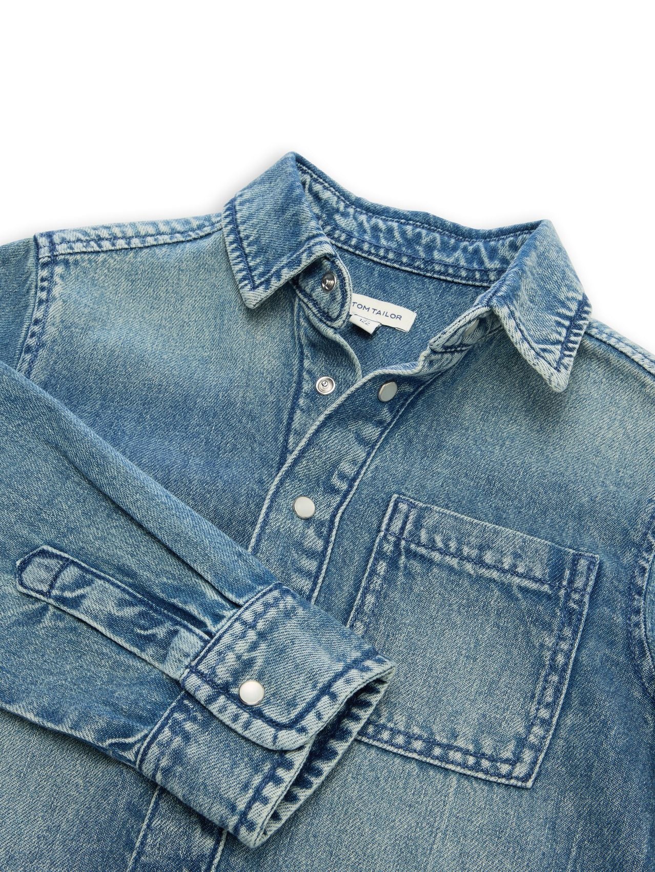 TOM TAILOR Regular Fit Jeanshemd mit Baumwolle