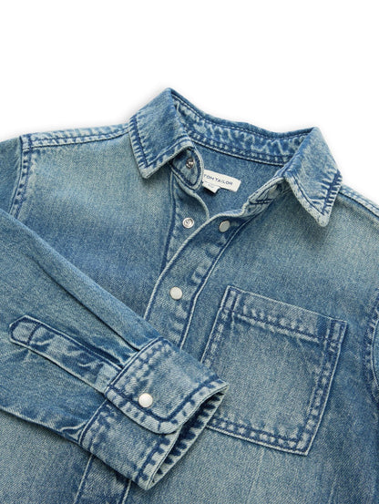 TOM TAILOR Regular Fit Jeanshemd mit Baumwolle