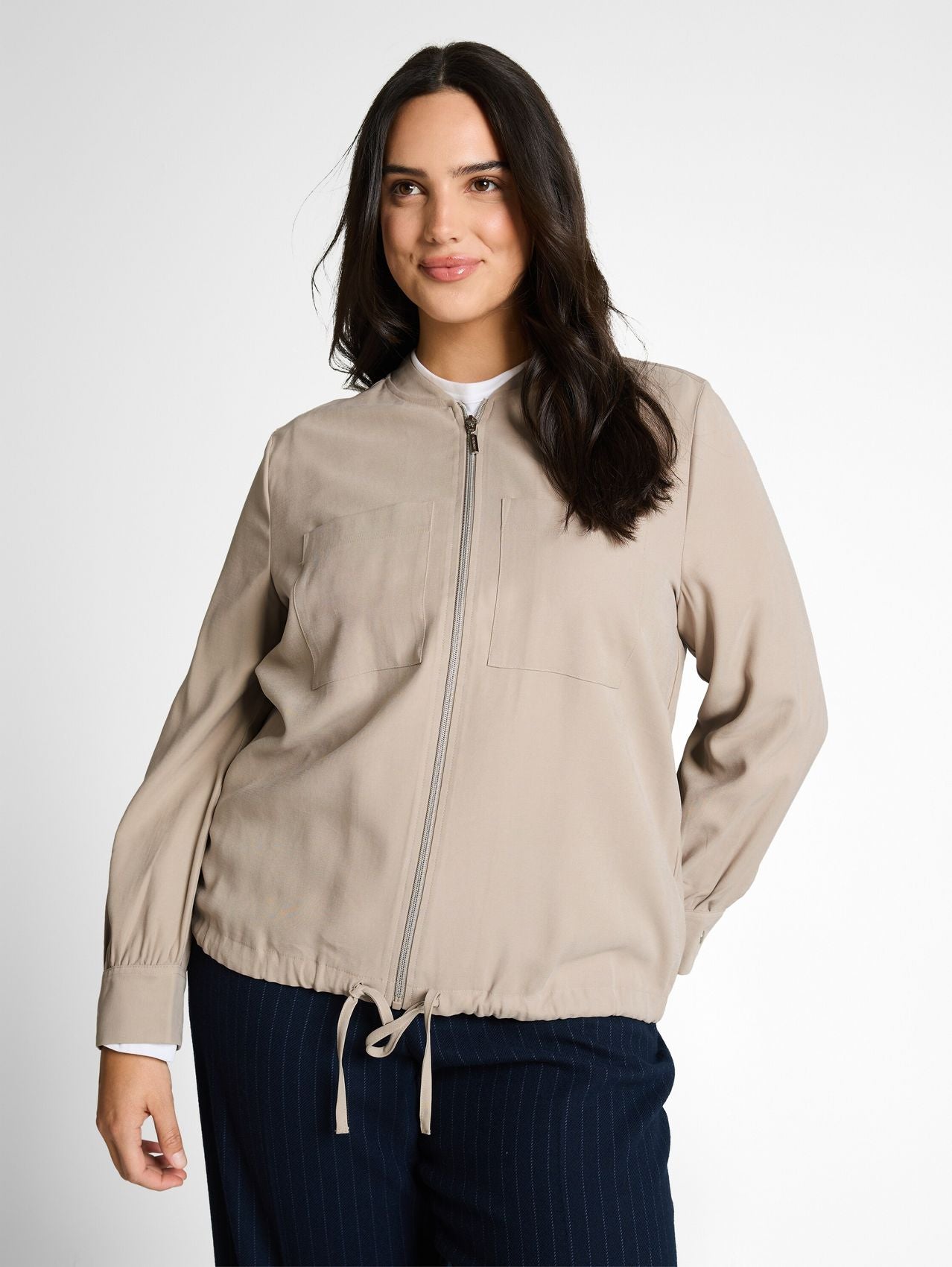 TOM TAILOR Plus Size - Loose Fit Bomberjacke mit Brusttaschen