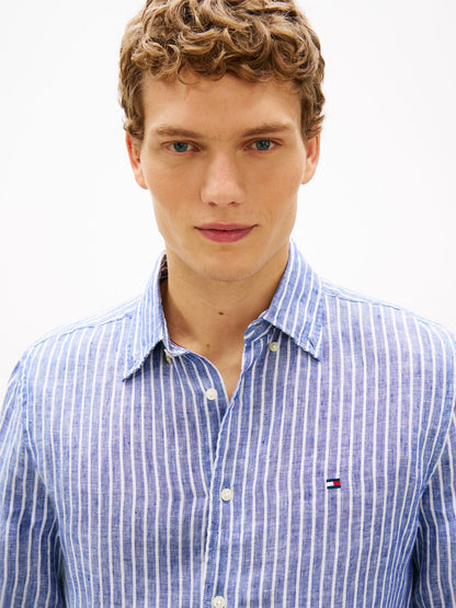TOMMY HILFIGER Leinenhemd mit Bengal-Streifen