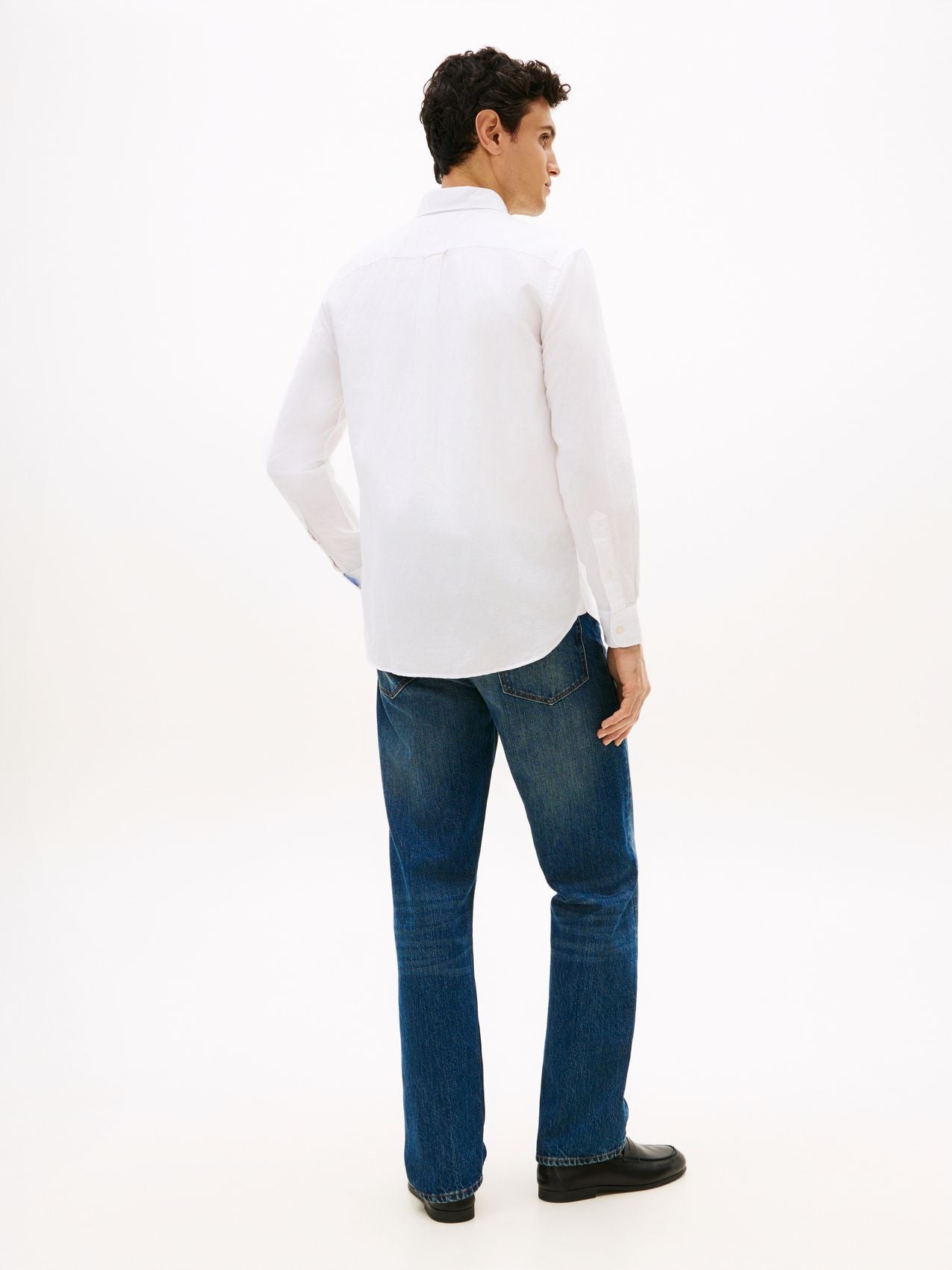 TOMMY HILFIGER Regular Fit Linen Blend Button-Down Shirt