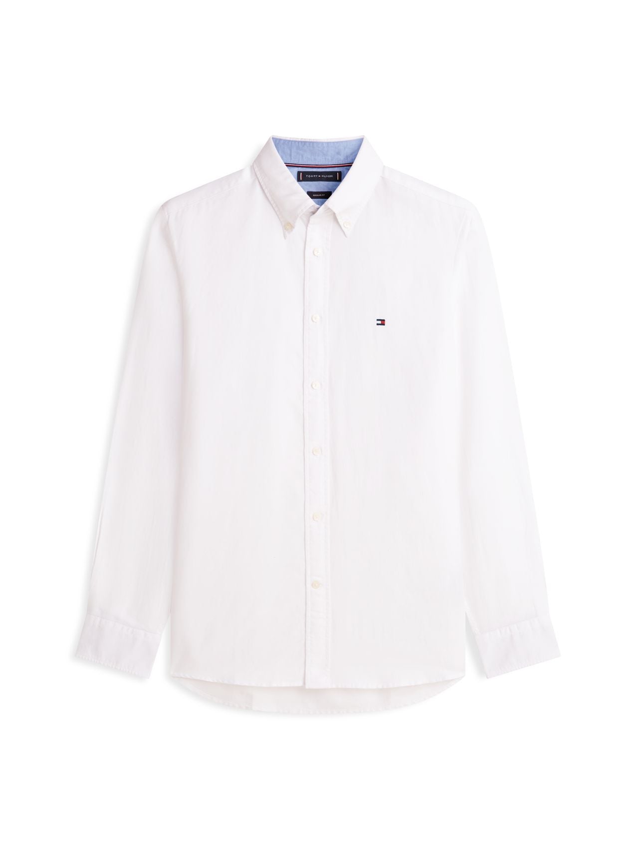 TOMMY HILFIGER Regular Fit Linen Blend Button-Down Shirt