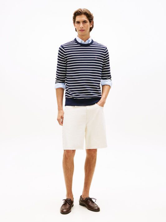 TOMMY HILFIGER Flag Embroidery Crew Neck Jumper