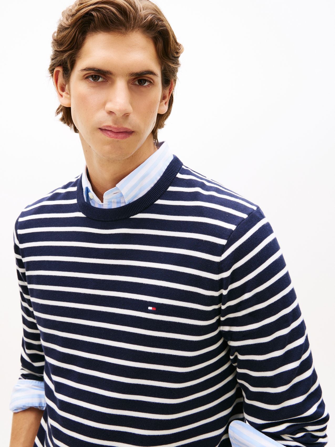 TOMMY HILFIGER Flag Embroidery Crew Neck Jumper