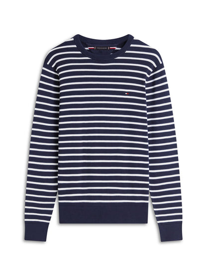 TOMMY HILFIGER Flag Embroidery Crew Neck Jumper