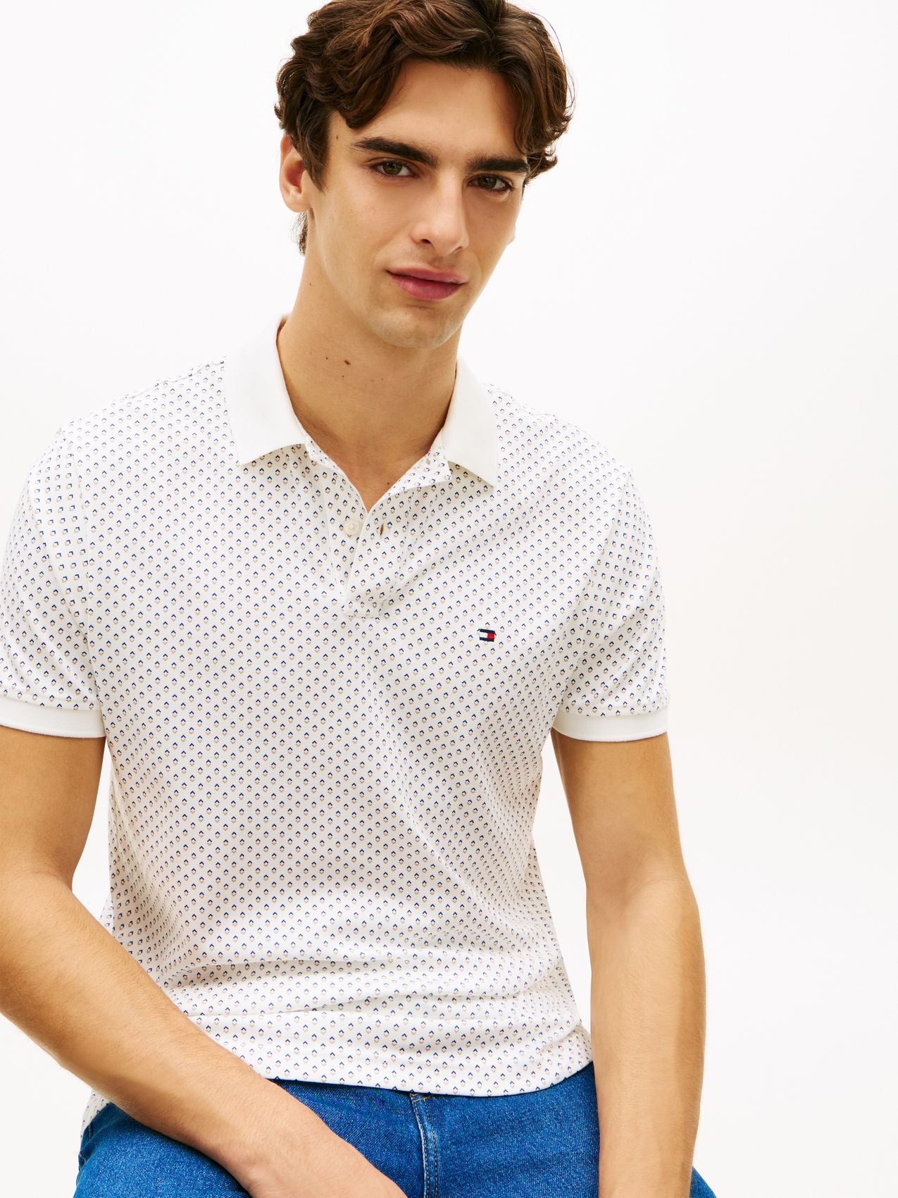 TOMMY HILFIGER Regular Fit Print Polo Shirt
