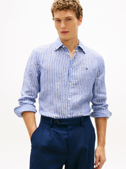 TOMMY HILFIGER Leinenhemd mit Bengal-Streifen