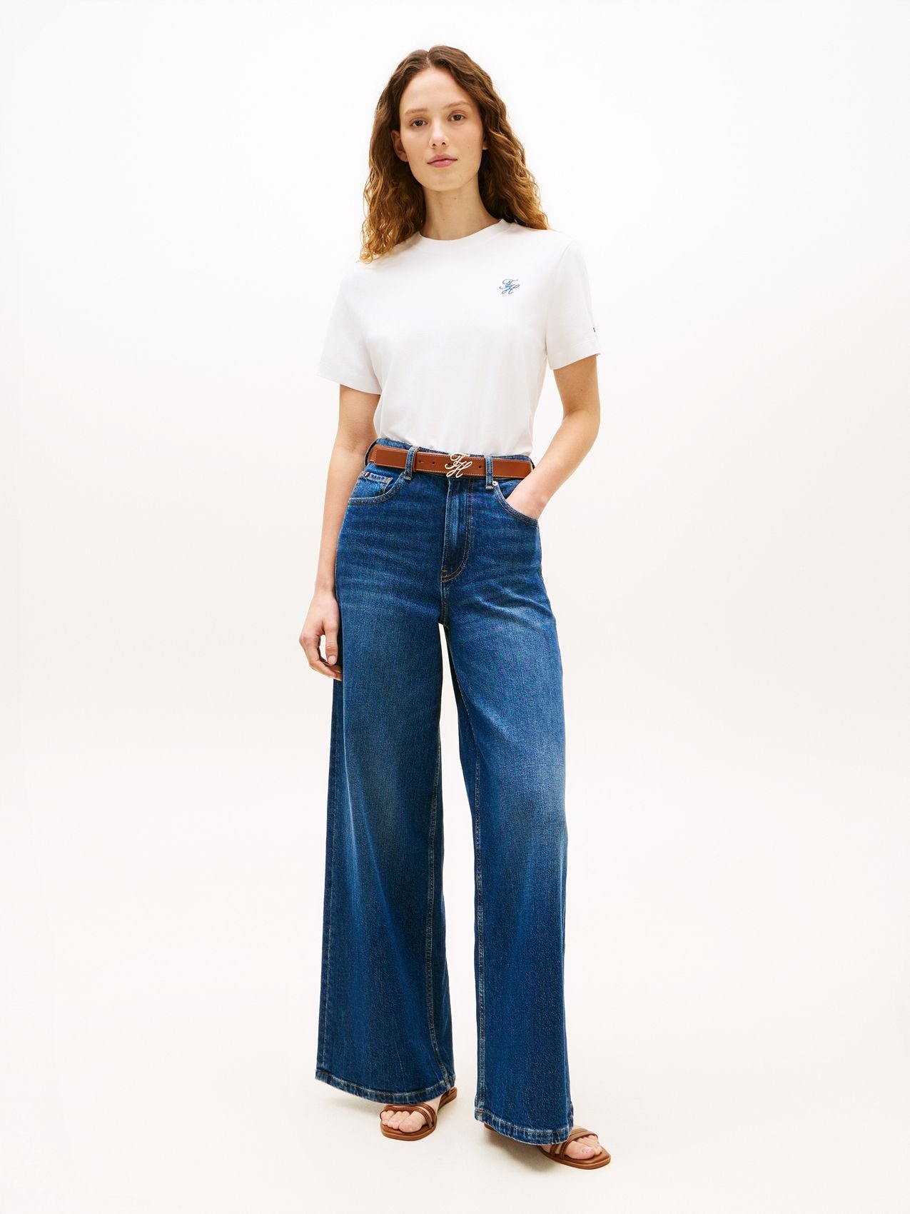 TOMMY HILFIGER T-Shirt mit TH-Stickerei