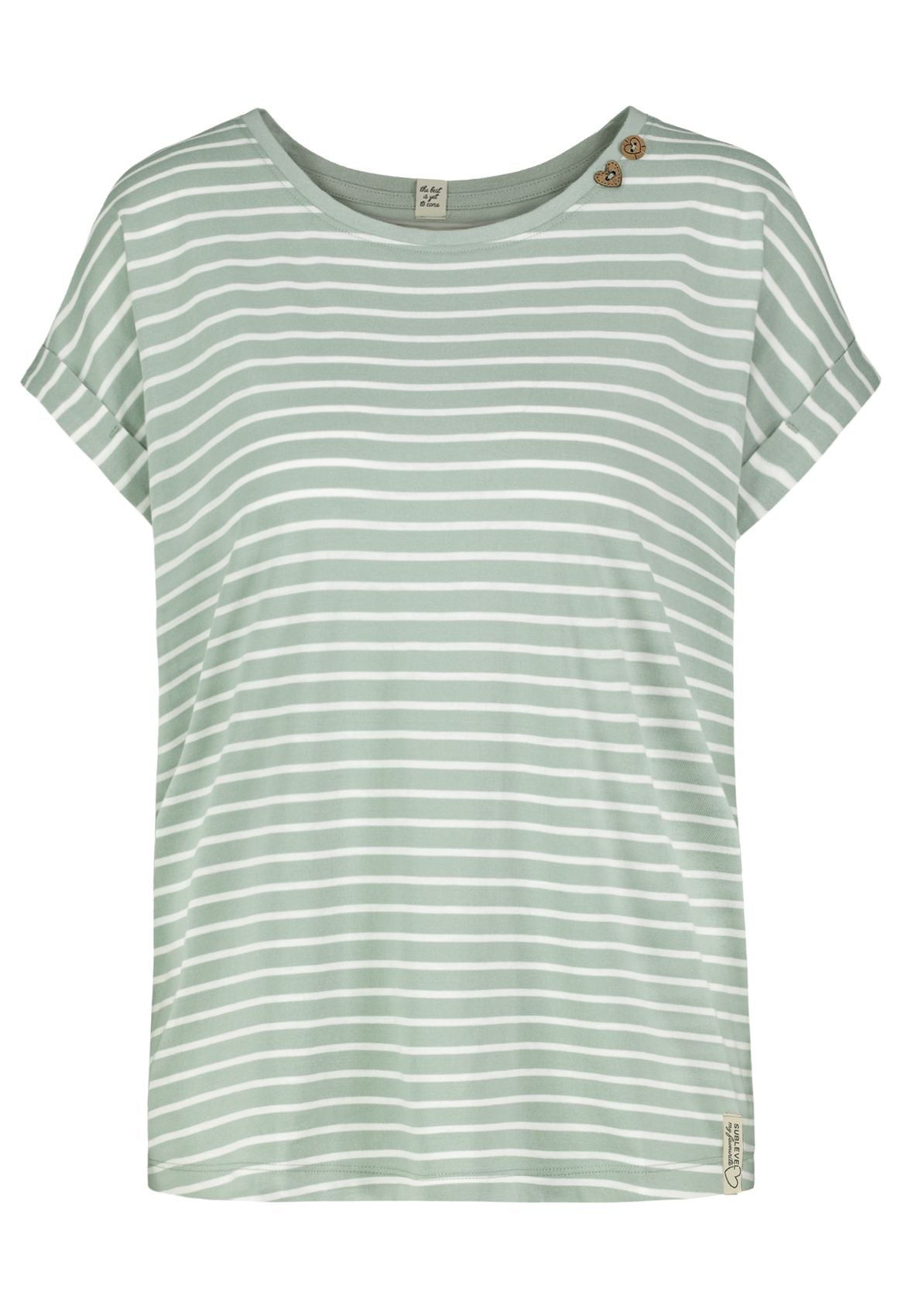 SUBLEVEL T-Shirt mit Knopfdetails