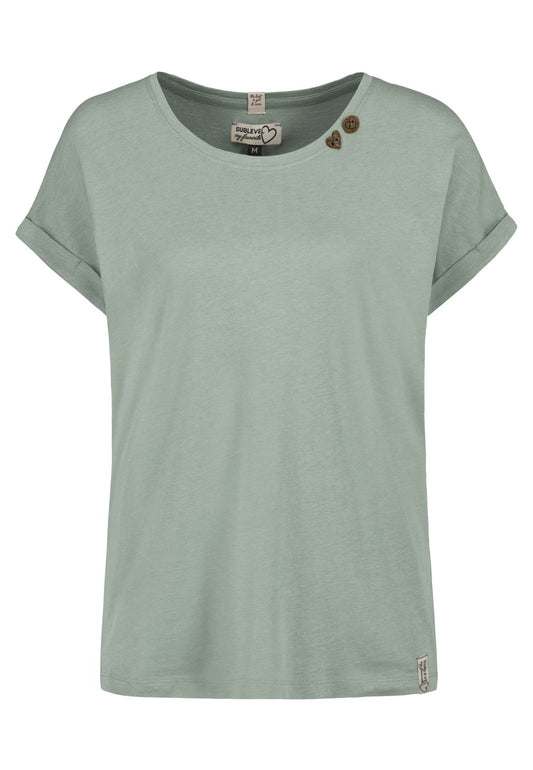 SUBLEVEL T-Shirt mit Knopfdetails XS