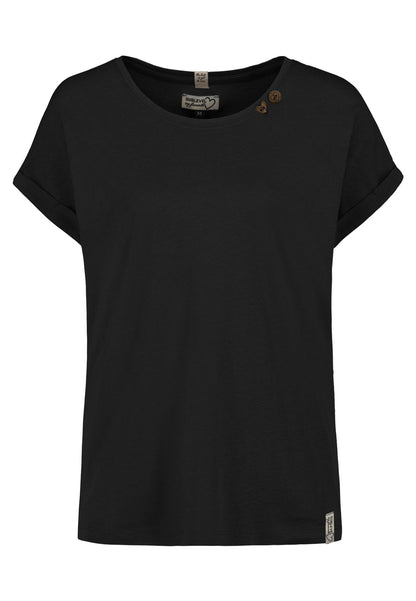 SUBLEVEL Damen, Shirt kurzarm, black XL