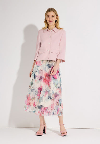 MORE & MORE Meshrock mit Flowerprint