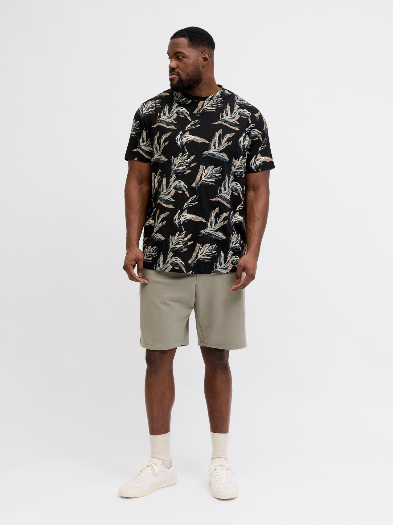 JACK & JONES JORMONTAUK AOP TEE CREW NECK PLS