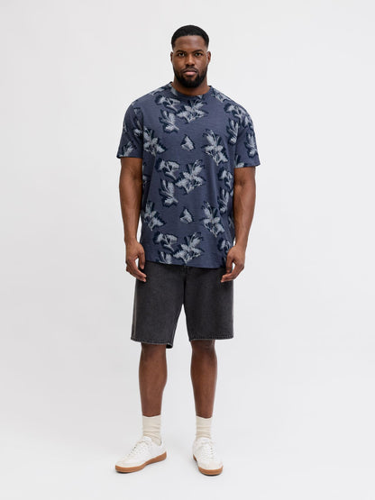 JACK & JONES JORMONTAUK AOP TEE CREW NECK PLS