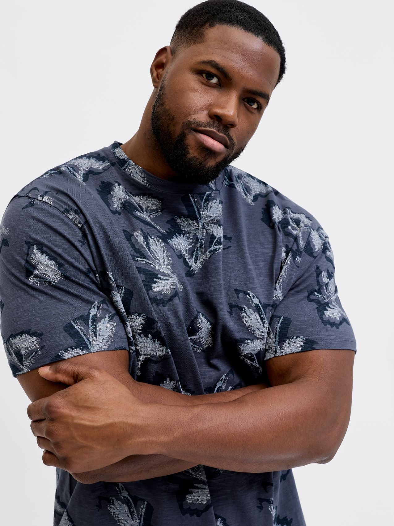 JACK & JONES JORMONTAUK AOP TEE CREW NECK PLS