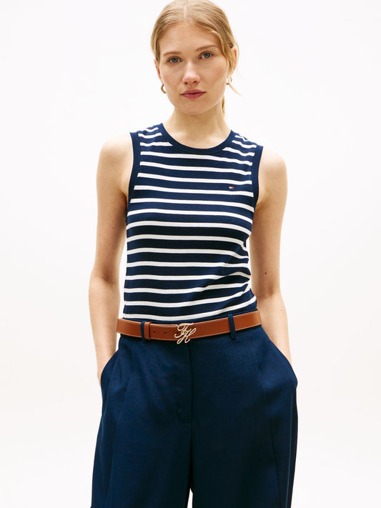 TOMMY HILFIGER Slimfit Tanktop mit Rundhalsausschnitt