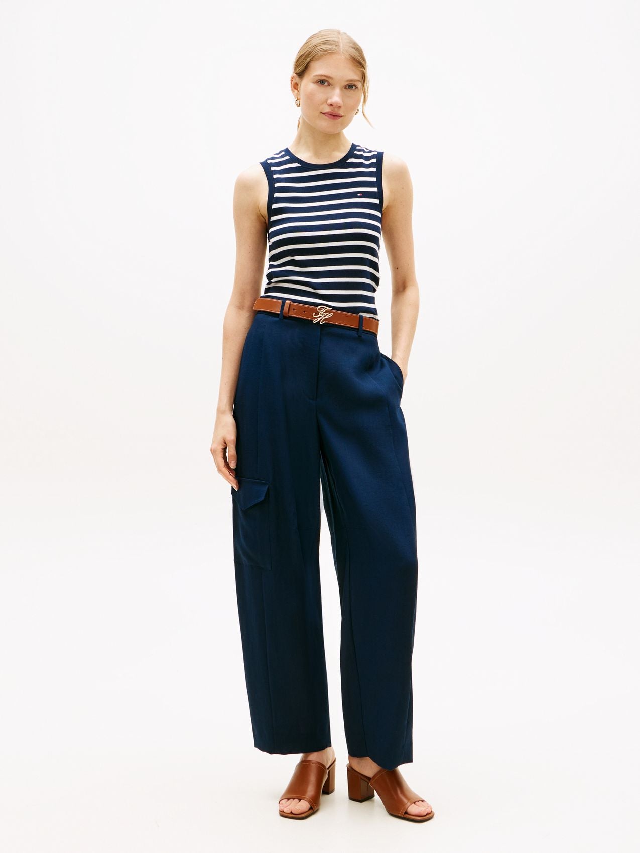 TOMMY HILFIGER Slimfit Tanktop mit Rundhalsausschnitt