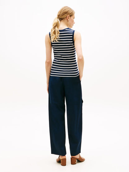 TOMMY HILFIGER Slimfit Tanktop mit Rundhalsausschnitt