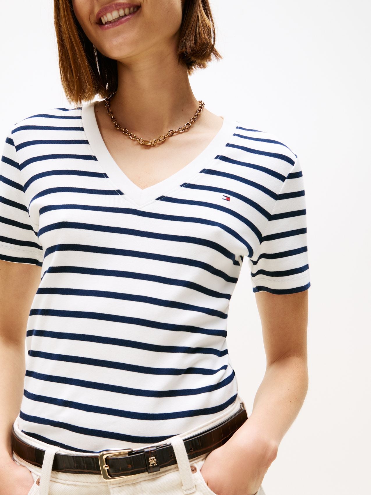 TOMMY HILFIGER T-Shirt mit TH-Flagge