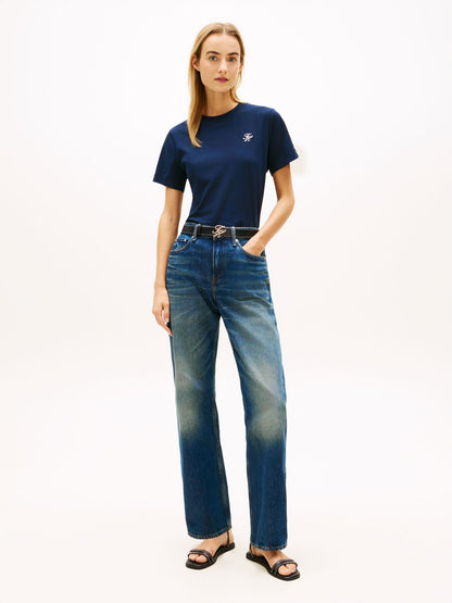 TOMMY HILFIGER T-Shirt mit TH-Stickerei