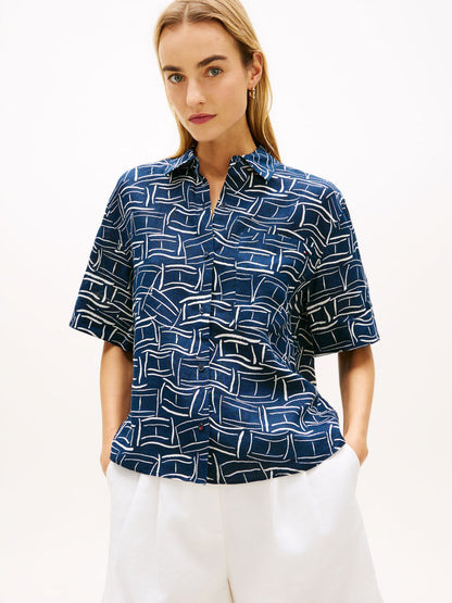 TOMMY HILFIGER Kurzes Leinenhemd