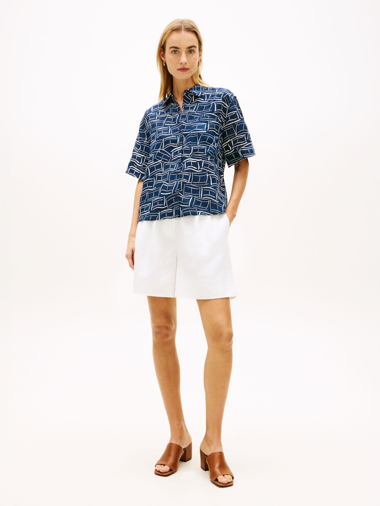 TOMMY HILFIGER Kurzes Leinenhemd