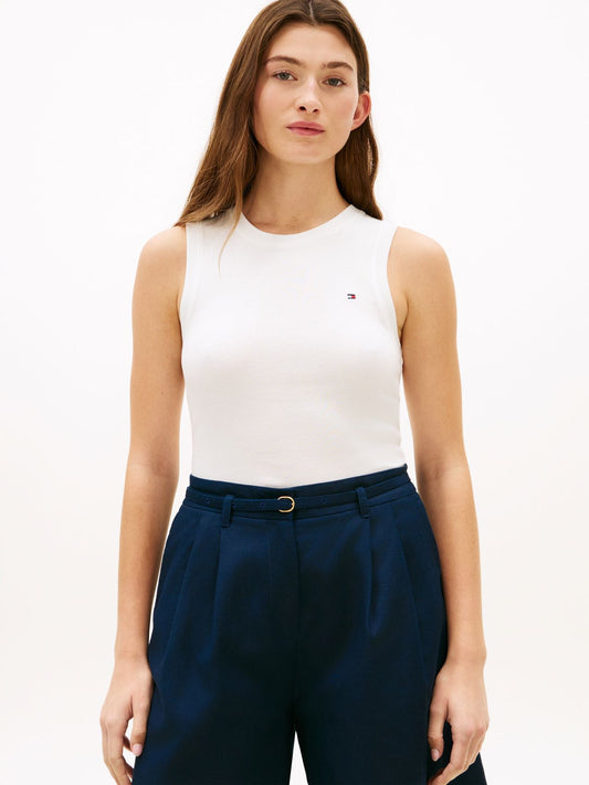 TOMMY HILFIGER Slimfit Tanktop mit Rundhalsausschnitt