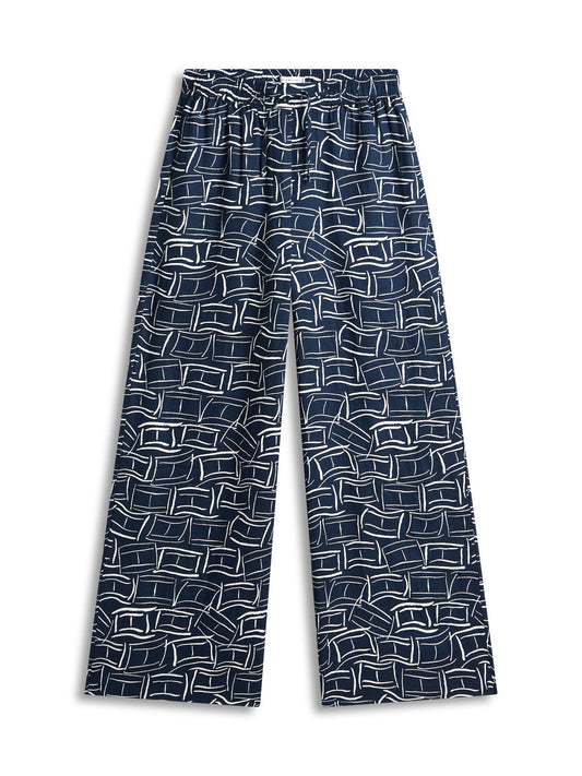 TOMMY HILFIGER Leinenhose mit weitem Bein