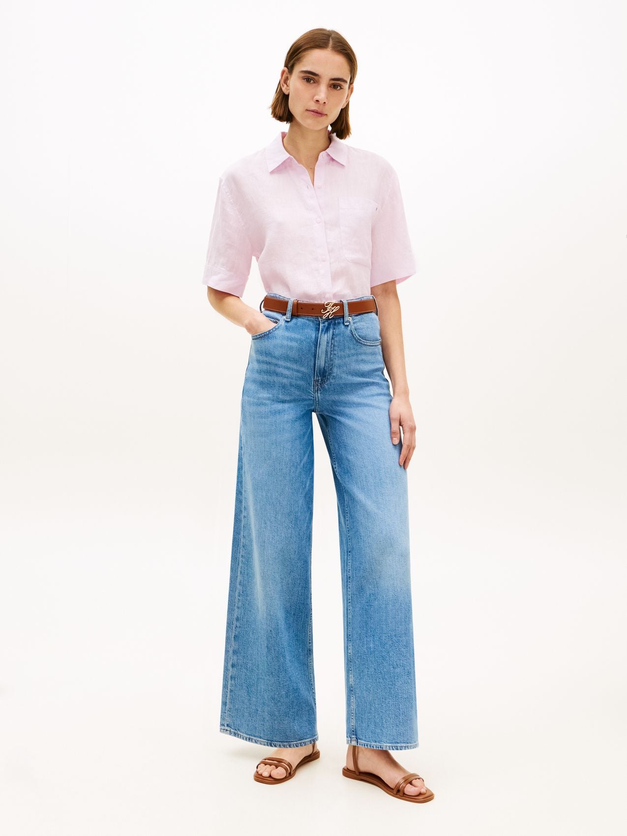 TOMMY HILFIGER Kurzes Leinenhemd