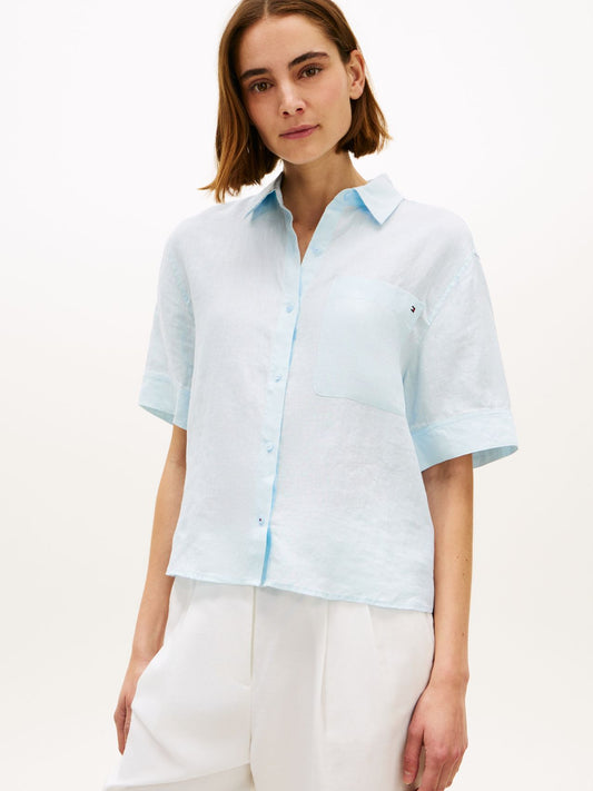 TOMMY HILFIGER Kurzes Leinenhemd S