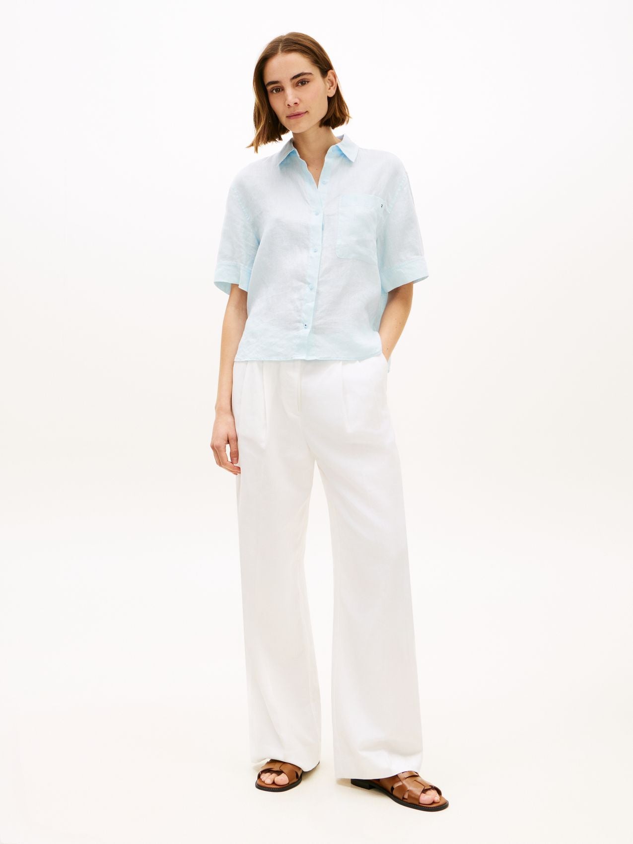 TOMMY HILFIGER Kurzes Leinenhemd
