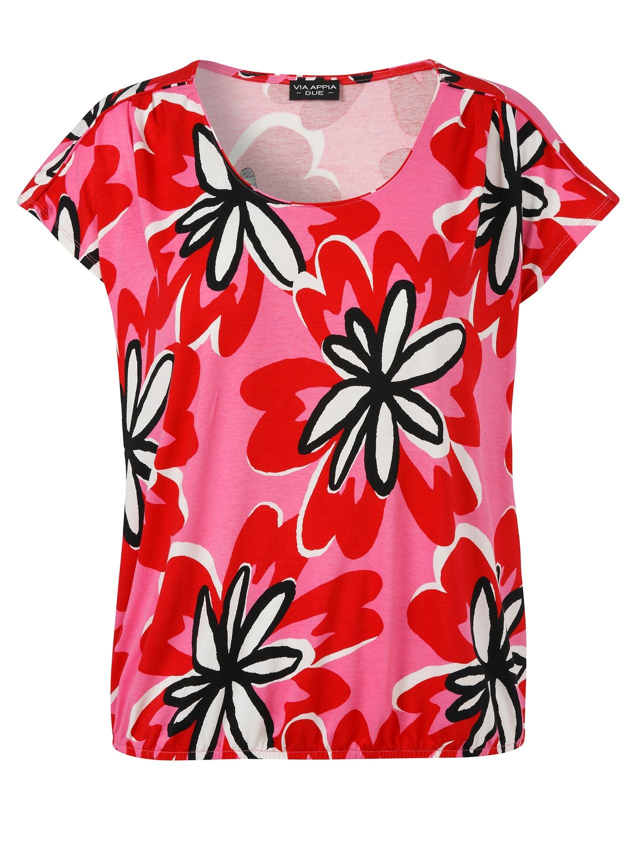 VIA APPIA T-Shirt Rundhals 1/2 Arm Druck 52