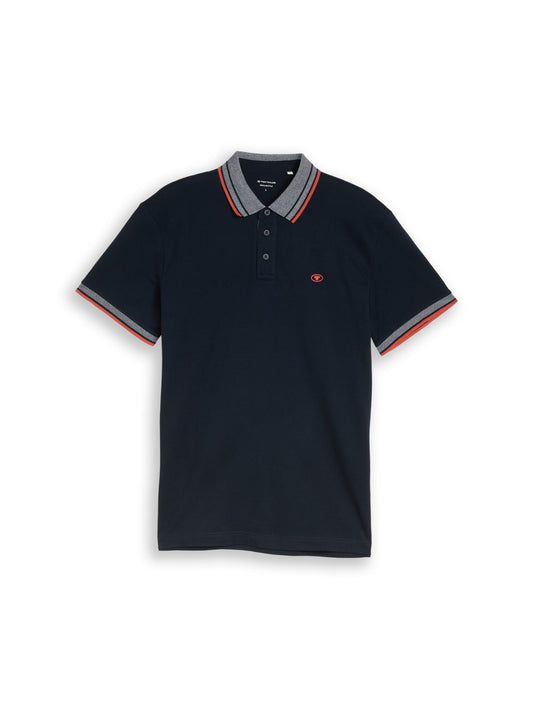 TOM TAILOR Piqué Poloshirt mit Logo-Print