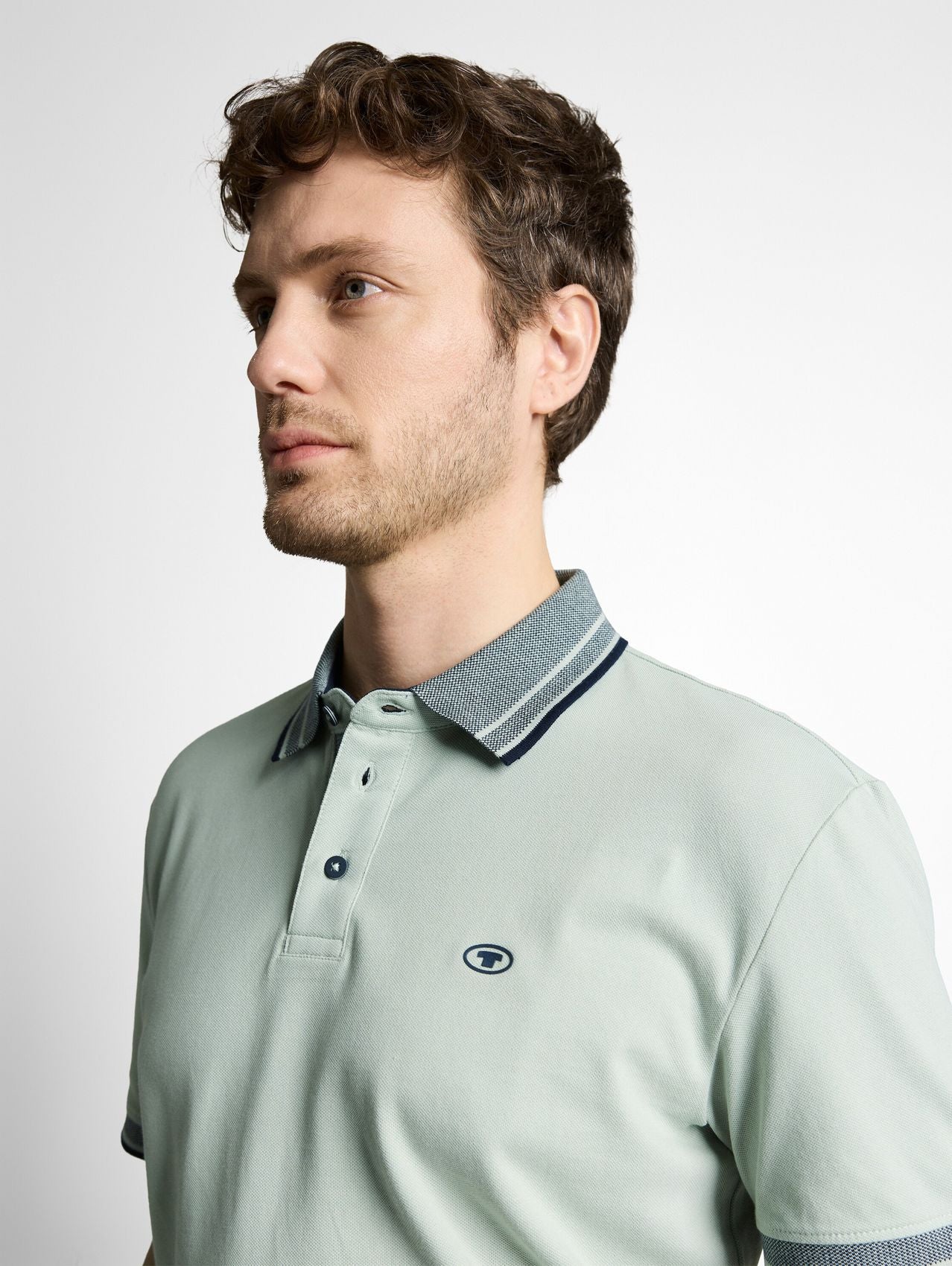 TOM TAILOR Piqué Poloshirt mit Logo-Print