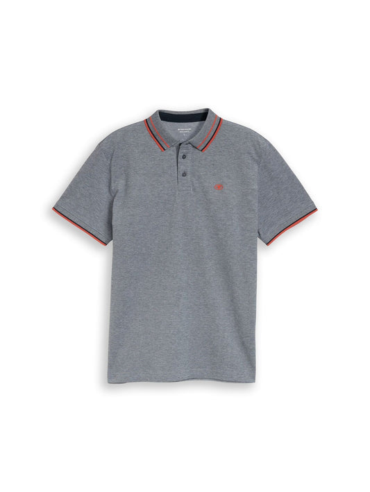 TOM TAILOR Piqué Poloshirt mit Logo-Print
