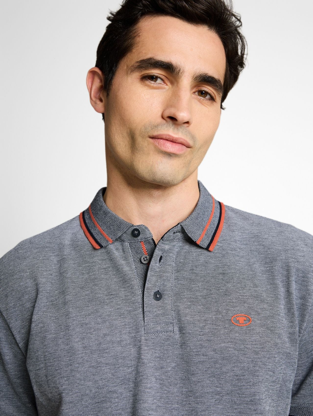 TOM TAILOR Piqué Poloshirt mit Logo-Print