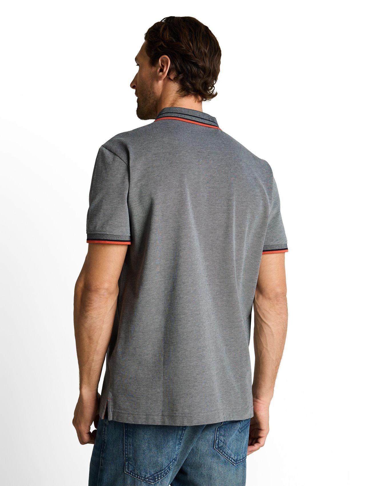 TOM TAILOR Piqué Poloshirt mit Logo-Print