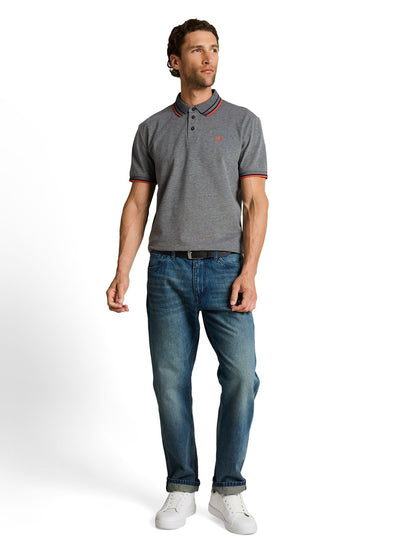 TOM TAILOR Piqué Poloshirt mit Logo-Print