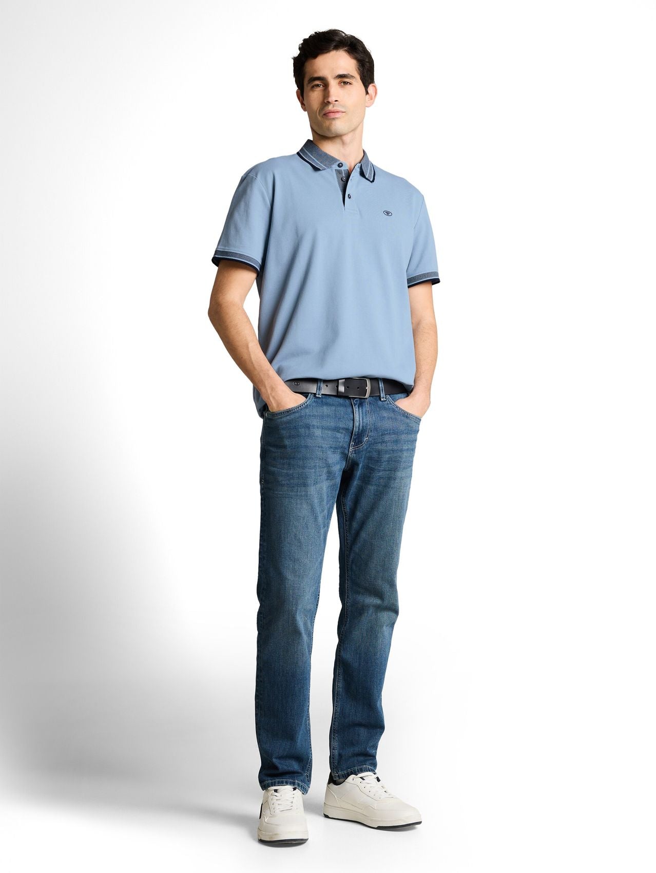 TOM TAILOR Piqué Poloshirt mit Logo-Print
