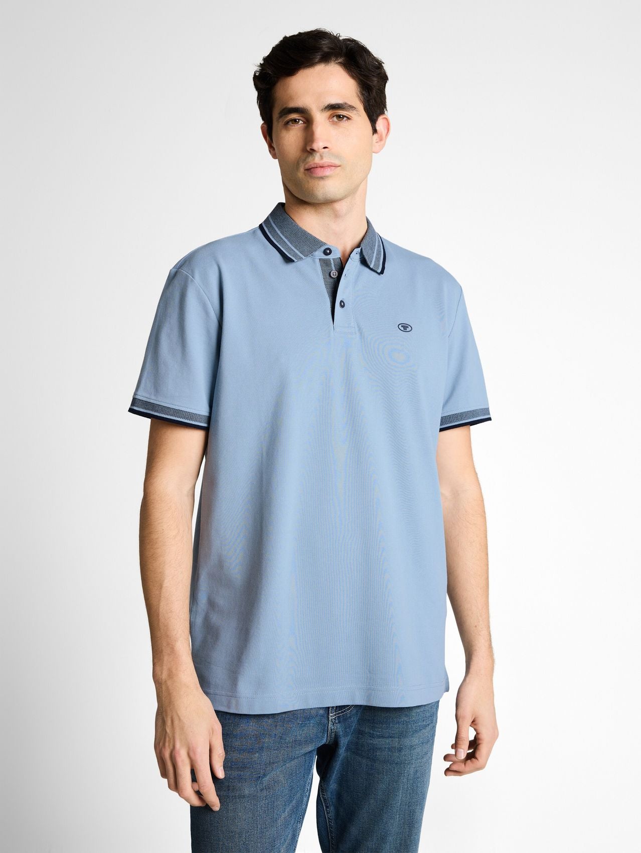 TOM TAILOR Piqué Poloshirt mit Logo-Print