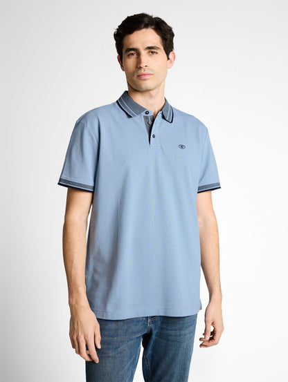 TOM TAILOR Piqué Poloshirt mit Logo-Print