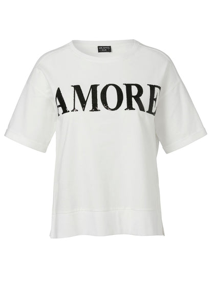 VIA APPIA Sweatshirt Rundhals 1/2 Arm Pailletten 46