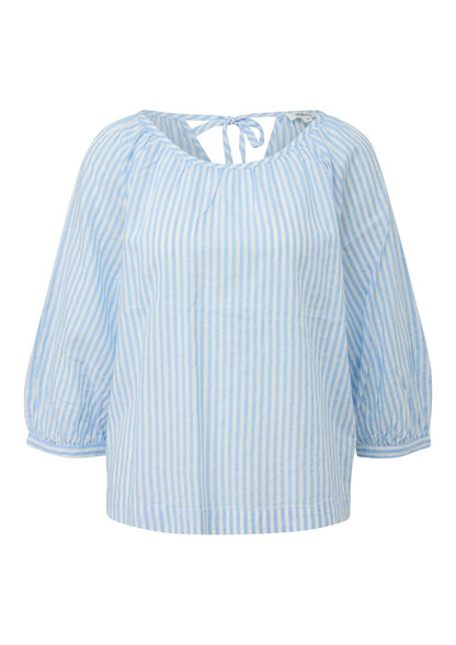 S.OLIVER Gestreifte Bluse mit Raffung