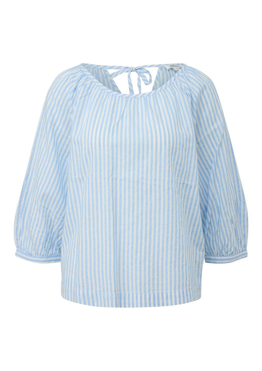 S.OLIVER Gestreifte Bluse mit Raffung