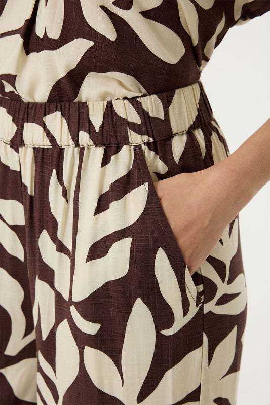 GARCIA Culotte Hose mit Blätterprint