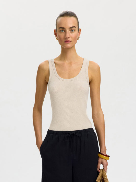 SELECTED SLWANNA U-NECK TANK TOP NOOS