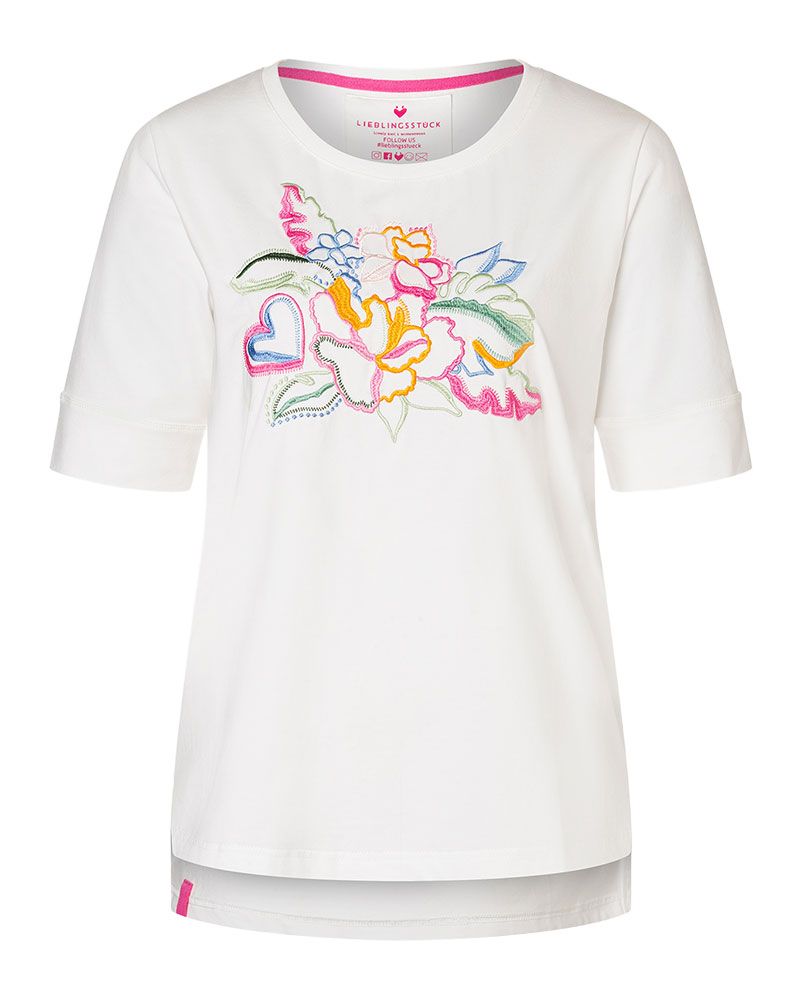 LIEBLINGSSTÜCK T-Shirt mit Blumenstickerei